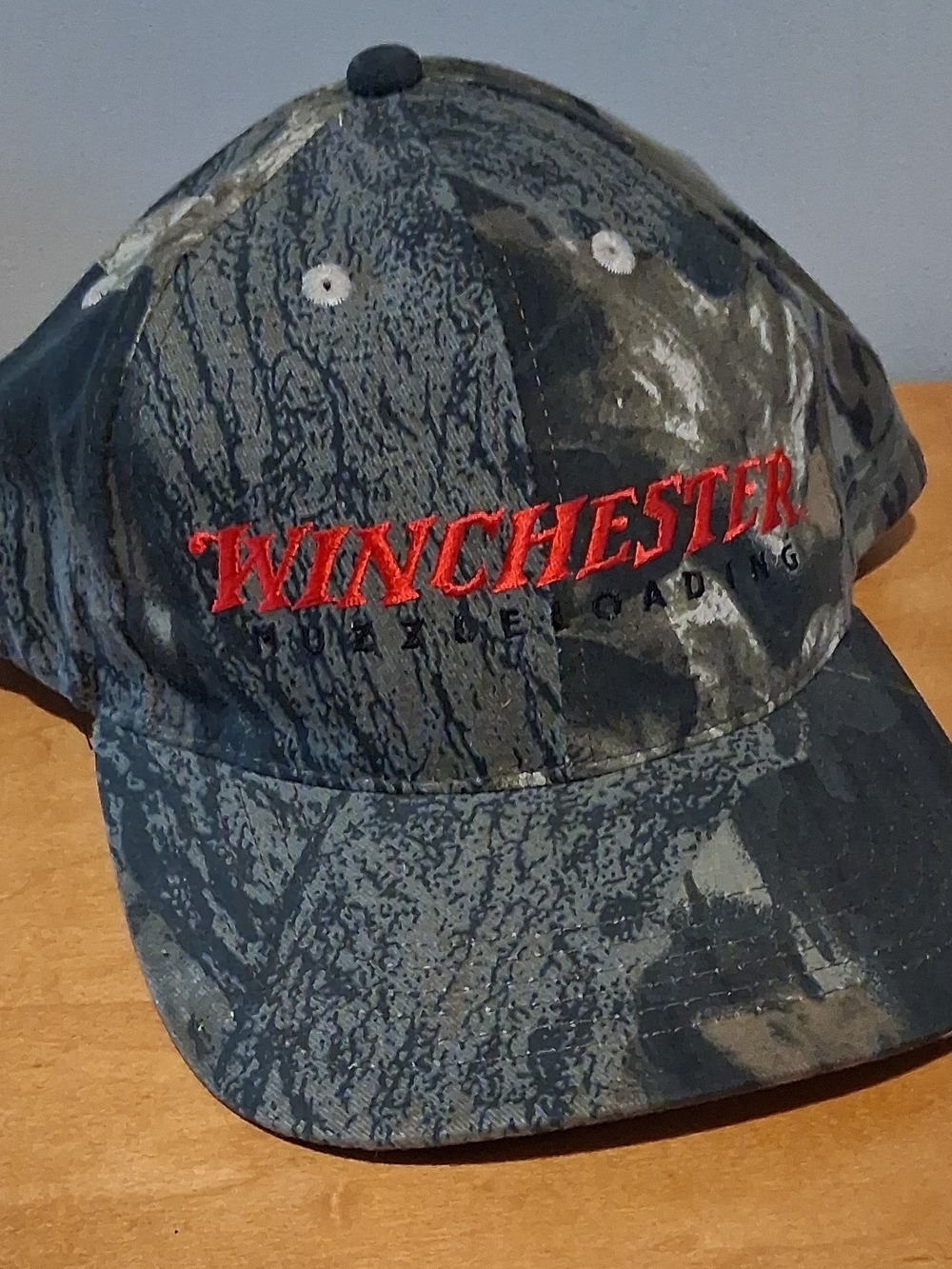Winchester Camo Baseball Cap with Red Logo